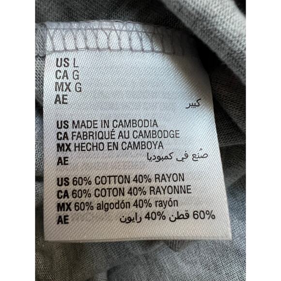 FLORA & JENNI PAJAMA MIXED LOUNGE SLEEP SET GRAY SHIRT ANIMAL PRINT JOGGER LARGE - Picture 12 of 15